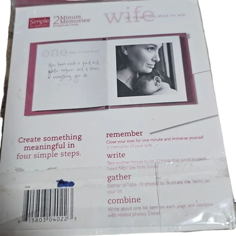 Simple 2‎ Minute Memories Wife Journal - Create Meaningful Memories in 4 Steps